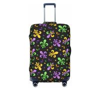 Copertura per bagagli da viaggio - Mardi Gras Carnival4, lavabile, adatta per bagagli da 45 a 81 cm, nero, Medium