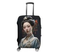 Copertura per bagagli da viaggio, motivo: bradipo nella giungla tropicale, elastica, lavabile, adatta per bagagli da 45 a 81 cm, Donna Classica Asiatica, L