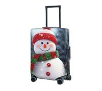 Copertura per bagagli da viaggio per valigia elastica protezione per valigie Buon Natale con pupazzo di neve felice, copertura protettiva lavabile per valigia, copertura protettiva antipolvere per