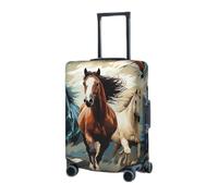 Copertura per bagagli da viaggio per valigia elastica protezione per valigie Un motivo con cavalli come sfondo Coperture per valigie Lavabile Copertura protettiva antipolvere per bagagli Adatto per