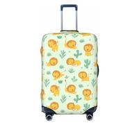 Copertura per bagagli da viaggio - Simpatico leone bambino lavabile, copertura protettiva per bagagli da 45,7 a 81,7 cm, nero, Small