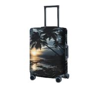 Copertura per bagagli elastica lavabile per valigie mare e albero nella notte Coperture per valigie per bagagli 45-81 cm Coperture per bagagli portatili da viaggio Custodia antipolvere antigraffio