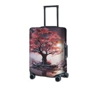Copertura per bagagli elastica lavabile Protezione per valigia Grande albero che cresce su un mucchio di pietre Coperture per valigie per bagagli da 45-81 cm Coperture per bagagli portatili da viaggio