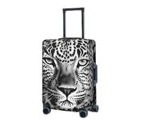 Copertura per bagagli elastica lavabile protezione per valigie in bianco e nero leopardo copertura per valigie per bagagli 45-81 cm coperture per bagagli portatili da viaggio manica antipolvere