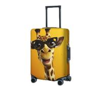 Copertura per bagagli elastica lavabile protezione valigia giraffa animata che indossa occhiali coperture per valigie per bagagli 45-81 cm coperture per bagagli portatili da viaggio manica antipolvere