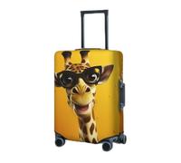 Copertura per bagagli elastica lavabile protezione valigia giraffa animata che indossa occhiali coperture per valigie per bagagli 45-81 cm coperture per bagagli portatili da viaggio manica antipolvere