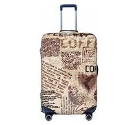 Copertura per bagagli per tazze da caffè, lavabile, alla moda, antigraffio, protezione per valigie, antica teiera vintage, macinacaffè, XL, 1, Caffè Astratto, x-large
