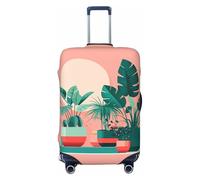 Copertura per bagagli, protezione per valigie da viaggio, belle piante verdi in vaso, antigraffio, per valigie per adulti (45-81 cm), nero, Medium