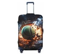 Copertura per bagagli, protezione per valigie da viaggio, protezione contro la febbre dei fulmini e tennis, antigraffio, per valigie per adulti (45-81 cm), nero, Small
