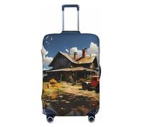 Copertura per bagagli, protezione per valigie da viaggio Texas Farm Tractor antigraffio per valigie per adulti (45-81 cm), Nero , S