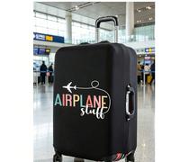Copertura per bagaglio "AIRPLANE STULL", protettore universale per bagagli da 18-32 pollici, resistente alla polvere e ai graffi, con bordo elastico, adatto per voli, vacanze, lune di miele, aeroporti
