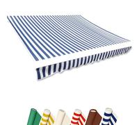 Copertura per baldacchino impermeabile, resistente ai raggi UV, facile da installare, in tessuto per balcone, giardino, terrazza, soluzione ombreggiante per esterni (blu, 3,5 x 2 m/11,5 x 6,5)