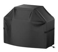 Copertura per barbecue, 132 cm, impermeabile, resistente alle intemperie, resistente allo sbiadimento, materiale resistente ai raggi UV, per la maggior parte delle griglie, colore nero