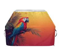 Copertura per barbecue a forma di pappagallo tropicale, 165 cm, impermeabile, resistente, resistente allo sbiadimento e ai raggi UV, con coulisse regolabile per polvere e vento