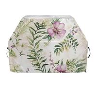 Copertura per barbecue a gas con felce argentata della Nuova Zelanda con fiori di bellezza per barbecue a gas, impermeabile, resistente, con coulisse regolabile per polvere e vento