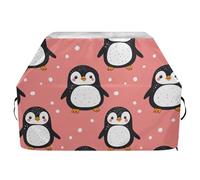 Copertura per barbecue a gas con pinguino, linea semplice, stile cartone animato, impermeabile, resistente, con coulisse regolabile per polvere e vento