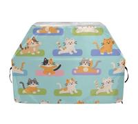 Copertura per barbecue a gas, impermeabile, resistente, con coulisse regolabile, per proteggere da polvere e vento, con motivo gatti che fanno yoga