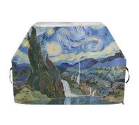 Copertura per barbecue a gas in stile Van Gogh, impermeabile, resistente, antistrappo, resistente allo sbiadimento, con coulisse regolabile per polvere e vento