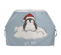 Copertura per barbecue con pinguino in stile cartone animato You Got This da 165 cm, impermeabile, resistente, resistente allo sbiadimento e ai raggi UV, con coulisse regolabile per polvere e vento