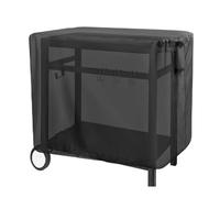 Copertura per barbecue, Copritavolo da giardino rettangolare nero argento 140x50x92 cm