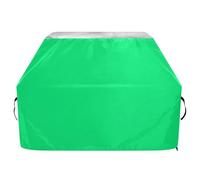 Copertura per barbecue da esterni in tinta unita, impermeabile, resistente, resistente allo sbiadimento e ai raggi UV, con coulisse regolabile per polvere e vento, colore verde primavera