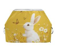 Copertura per barbecue da esterno con coniglio, impermeabile, resistente, grande, con coulisse regolabile, per proteggere da polvere e vento