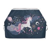 Copertura per barbecue di alta qualità, impermeabile, resistente allo sbiadimento, resistente, adatta per griglie fino a 63 cm di unicorno con stelle e pianeti