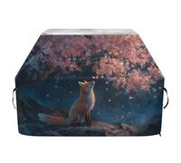 Copertura per barbecue di alta qualità, impermeabile, resistente allo sbiadimento, resistente, adatta per griglie fino a 63 cm di larghezza in misteriosa volpe con albero di ciliegio