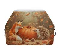 Copertura per barbecue di alta qualità, impermeabile, resistente allo sbiadimento, resistente, adatta per griglie fino a 63 cm di volpe, riccio, zucca