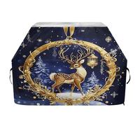 Copertura per barbecue di alta qualità, impermeabile, resistente allo sbiadimento, resistente, adatta per griglie fino a 25 cm in un'atmosfera natalizia da sogno, renna