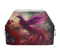 Copertura per barbecue di alta qualità, impermeabile, resistente allo sbiadimento, resistente, adatta per griglie fino a 63 cm in Phoenix Red Rose