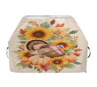 Copertura per barbecue di alta qualità, impermeabile, resistente allo sbiadimento, resistente, adatta per griglie fino a 25 cm di larghezza nel tacchino, zucche, girasoli e foglie
