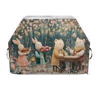 Copertura per barbecue impermeabile di alta qualità, resistente allo sbiadimento, resistente, adatta per griglie fino a 25 cm in bella banda di animali da concerto