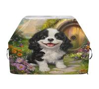 Copertura per barbecue impermeabile di alta qualità, resistente allo sbiadimento, resistente, adatta per griglie fino a 63 cm in Charles Cavalier Dog