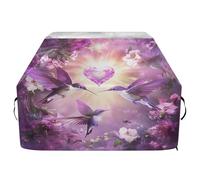 Copertura per barbecue impermeabile di alta qualità, resistente allo sbiadimento, resistente, adatta per griglie fino a 63 cm, a forma di cuore con tre uccelli