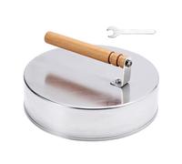 Copertura per barbecue in acciaio inox, set di accessori per piastre, copertura per il vapore, copertura ergonomica, copertura per il vapore, griglia robusta per Blackstone Chef Flat Top Griddle Grill
