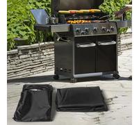 Copertura per barbecue in tessuto Oxford 420D, resistente, per uso esterno, impermeabile, antivento, resistente ai raggi UV, con cinghie regolabili e prese d'aria, facile da usare (82 x 66 x 110 cm)