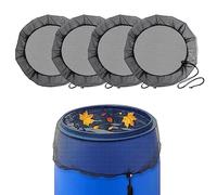 Copertura per Barile Da Pioggia, 4 Pezzi 95cm Copertura a Rete per Botti Di Pioggia, Rete per Botti Di Pioggia Con Banda Elastica, Regolabile Copertura Barile Da Pioggia, Protegge Da Foglie, Zanzare