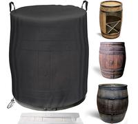 Copertura per Barile da Pioggia, Impermeabile, Telo Oxford 420D Completo, Adatta per Barile da Pioggia Sottile, Botte di Vino, Antivento, Antineve, Resistente alle Intemperie, Resistente ai Raggi UV