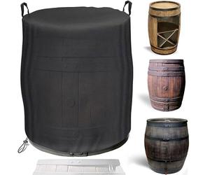 Copertura per Barile da Pioggia, Impermeabile, Telo Oxford 420D Completo, Adatta per Barile da Pioggia Sottile, Botte di Vino, Antivento, Antineve, Resistente alle Intemperie, Resistente ai Raggi UV