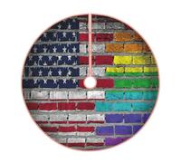 Copertura per base dell'albero di Natale con bandiera arcobaleno sulla parete, per albero di Natale, Capodanno, decorazione per la casa