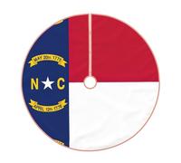 Copertura per base dell'albero di Natale con bandiera della Carolina del Nord, per Natale, Capodanno, decorazione per la casa, tappetino per albero di Natale