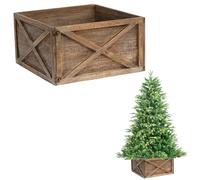 Copertura per base dell'albero di Natale, pieghevole, in legno, per albero di Natale, 45 x 43 x 25 cm