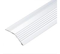 Copertura per battuta porta in moquette, Striscia di transizione in alluminio multicolore, lunghezza 90 cm, altezza 0,24-0,79 pollici, in confezioni da 2-5(Silver,90cm x 3)