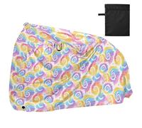 Copertura per bici colorata Tie Dye impermeabile con fori di bloccaggio per interni ed esterni Storage Cyclette Copertura adatta per la maggior parte dei paragrafi impermeabili