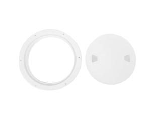 Copertura per Boccaporto per Barche Rotonda Bianca da 8 Pollici Resistente alle Intemperie per Yacht, Piastra di Coperta Antiscivolo in Nylon per Applicazioni Nautiche Interne Ed Esterne