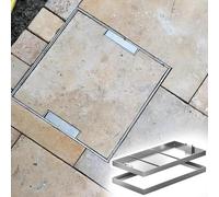 Copertura per botola in acciaio inossidabile resistente con maniglie nascoste, copertura durevole per bacino delle acque reflue per vialetto, cortile, giardino e uso autostradale