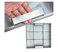 Copertura per botola in acciaio inox con manici retrattili nascosti per un facile accesso, coperchio decorativo per vialetti e sentieri, ideale per pozzi di fogna.