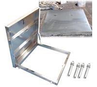 Copertura per botola in acciaio inox, coperchio per botola del tetto resistente, facile da aprire/chiudere, portata 99,8 kg, perfetto per l'accesso al tetto, dimensioni interne 70 x 70 cm