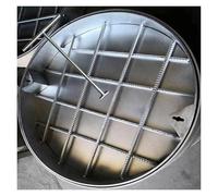 Copertura per botola in acciaio, personalizzabile, 48,3 cm, invisibile, per vialetti, cortili, giardini e autostrade, HeavyDu Sewa (argento)